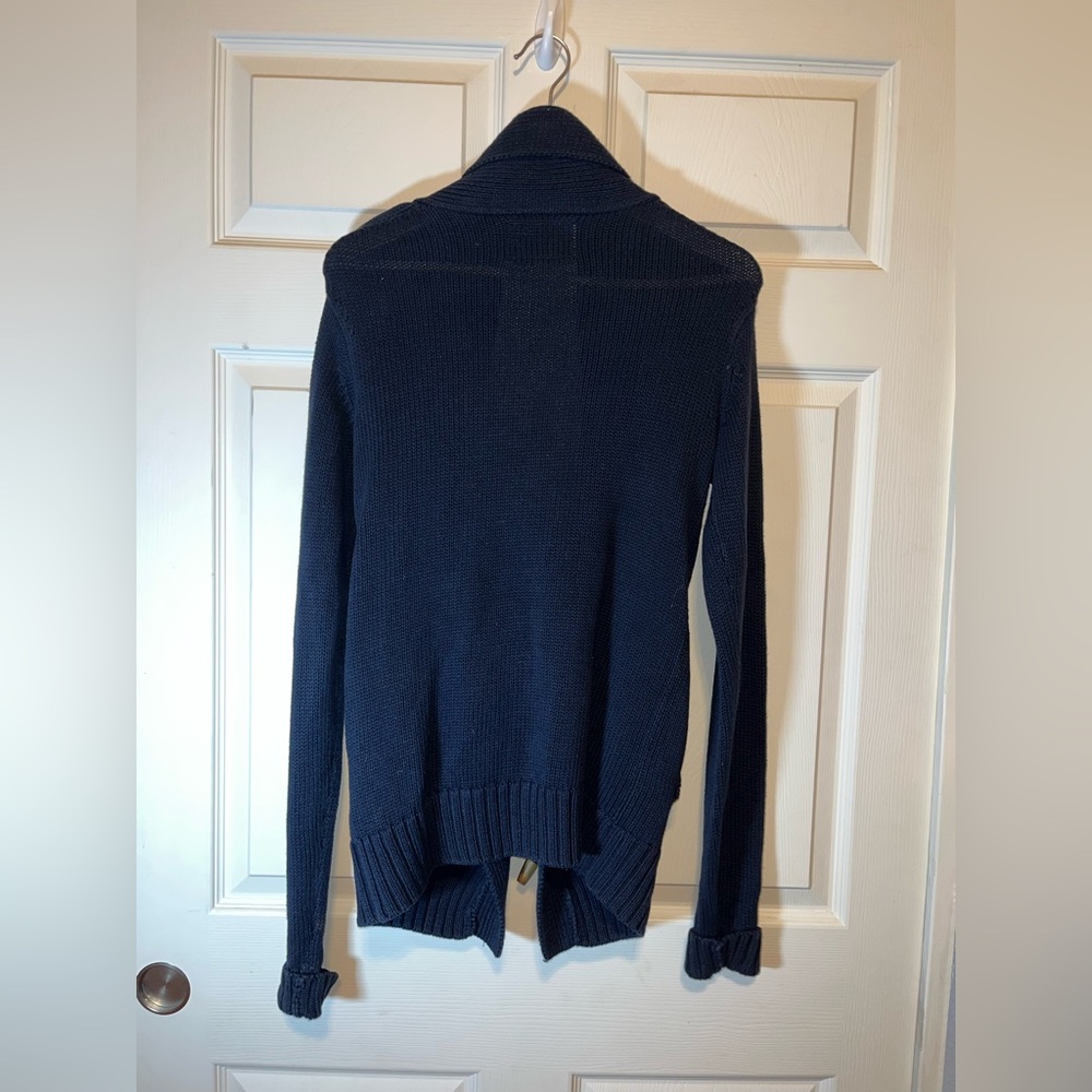 All Saints Ernst Navy Blue Cardigan with Toggle Closures - Picture 6 of 9